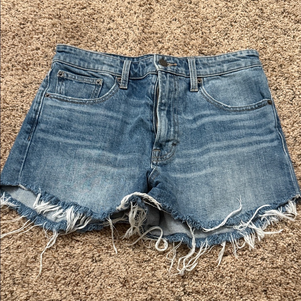 Lucky Brand Blue Frayed Jean Shorts